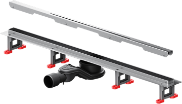 Душевой трап (лоток) AM.PM MasterFlow Slim line 80 см, сталь матовая