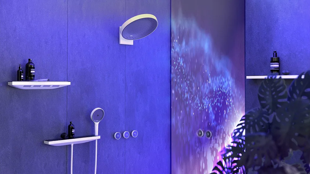 Полка Hansgrohe Rainfinity 26844700 Sancos — официальный сайт