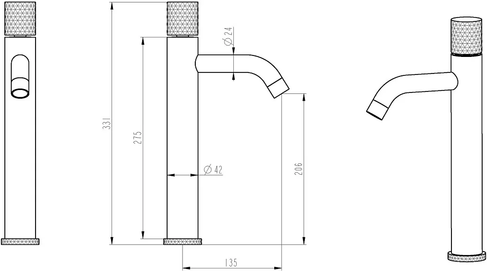 Смеситель для раковины Boheme Stick 122-CRCR.2 chrome touch chrome Sancos — официальный сайт