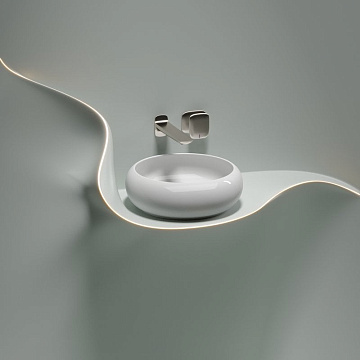 Накладная раковина Ceramicanova Element CN6050 белая глянцевая