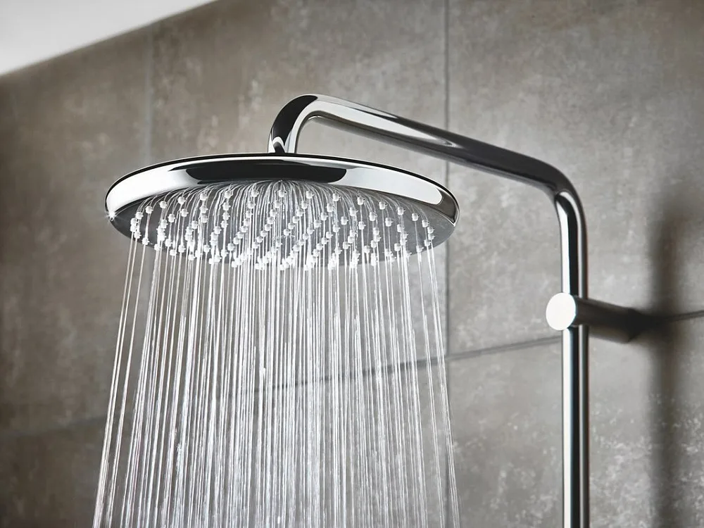 Душевая стойка Grohe Tempesta 26670001, с термостатом, хром Sancos — официальный сайт