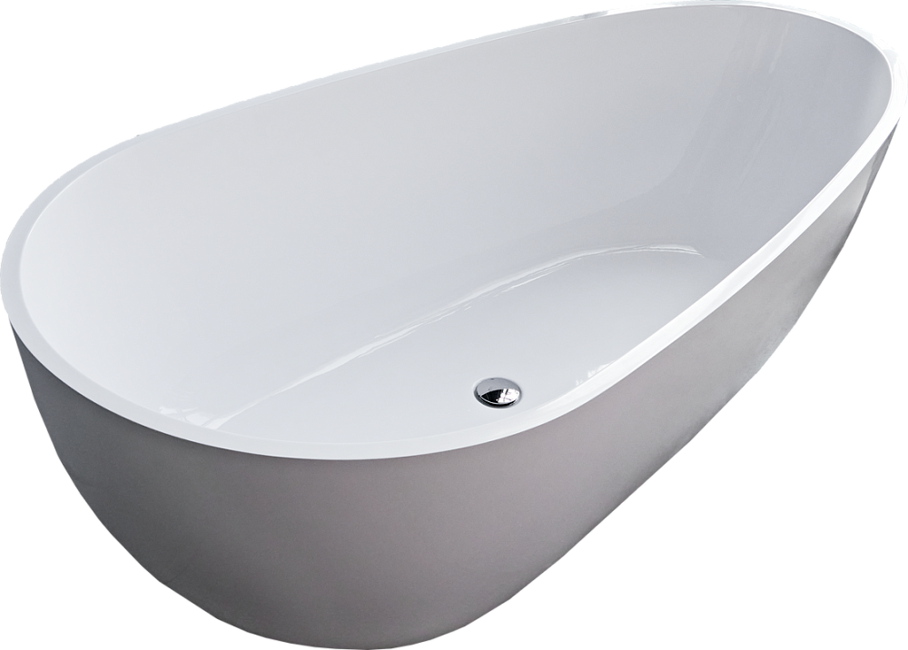 Ванна из искусственного камня Marmo Bagno Венеция 170x85 см, отдельностоящая, белая, овальная