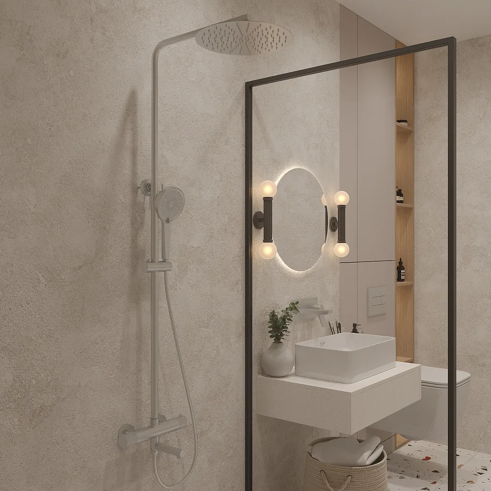 Душевая стойка Oliveeka Y OL-739902-CR хром Sancos — официальный сайт