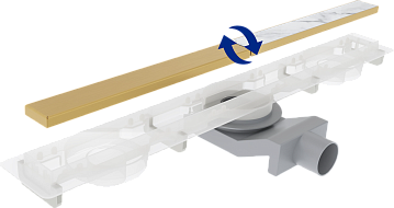 Душевой трап (лоток) Plumberia Selection PSM Modular 60 см, золото брашированное