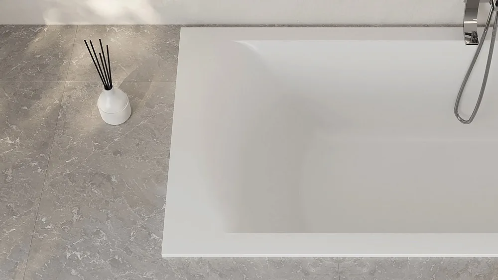Ванна из искусственного камня Salini Cascata Kit S-Sense 170x75 см, встраиваемая, матовая белая, на  Sancos — официальный сайт