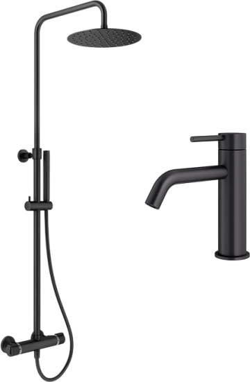 Комплект для ванной Plumberia Selection Ixo KITXO6302NO53 черный матовый