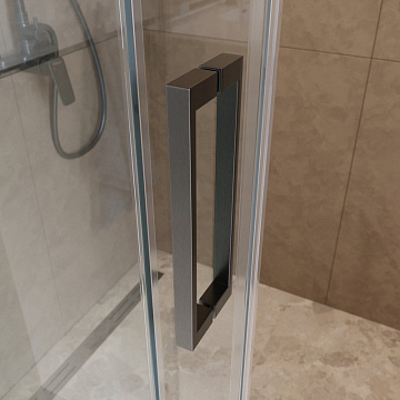 Душевая дверь в нишу BelBagno Soft Close-1 BF-1-120-C-GM профиль оружейная сталь