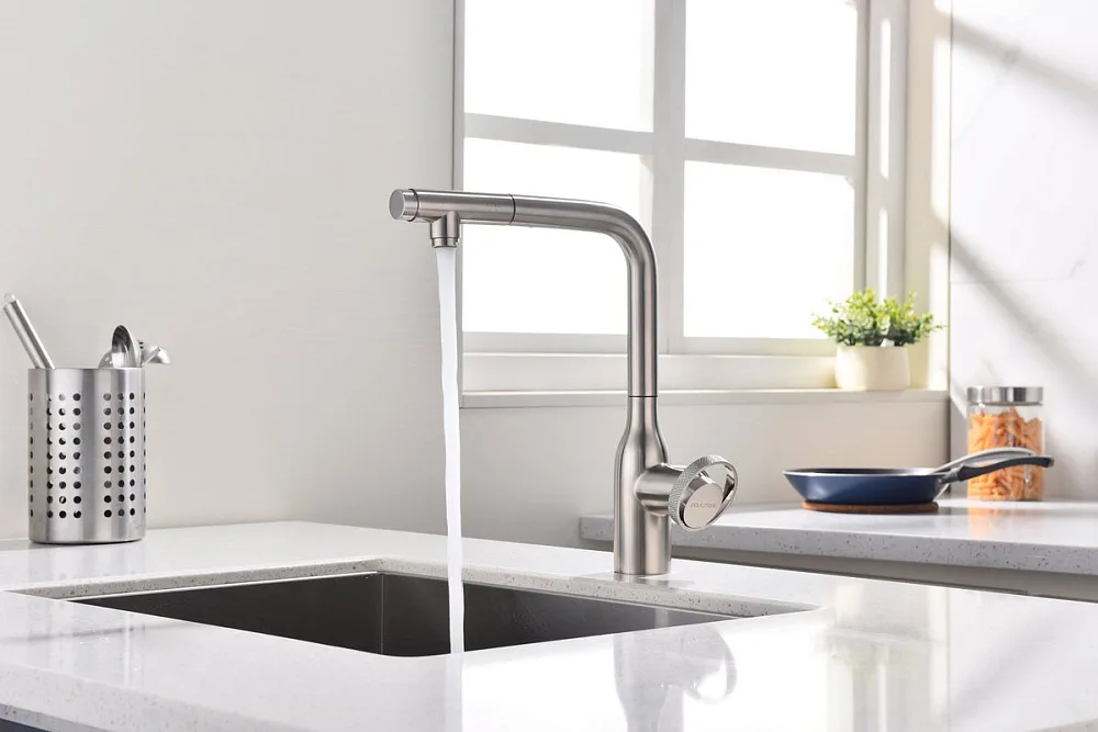 Смеситель для кухни Paulmark Urban Ur213104-NI никель Sancos — официальный сайт