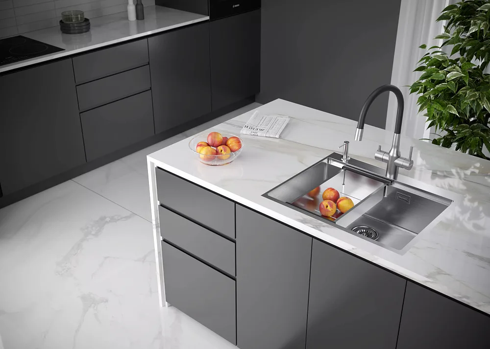 Коландер Paulmark Advance для кухонной мойки, A405-BS брашированная сталь Sancos — официальный сайт