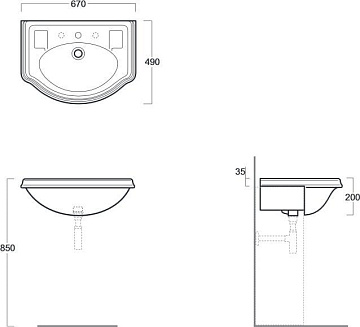 Раковина Simas Arcade AR835