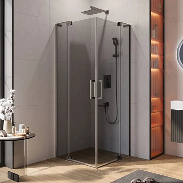 Душевой уголок Cezares Slider A 2 70/80 GRIGIO GM профиль оружейная сталь, стекло серое