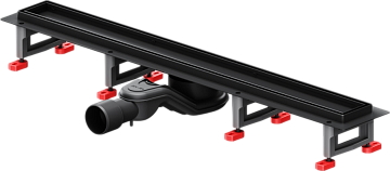 Душевой трап (лоток) AM.PM MasterFlow Tile 70 см, черный матовый