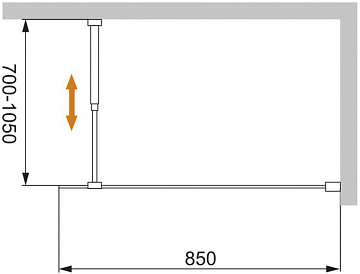 Душевая перегородка Cezares Liberta -L-1-85-C-Cr