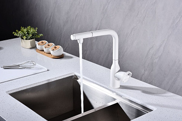 Смеситель для кухни Paulmark Urban Ur213104-WH матовый белый