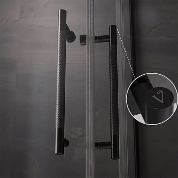 Душевой уголок Veconi Premium Trento PTC-20B 110x80, профиль черный матовый, стекло прозрачное