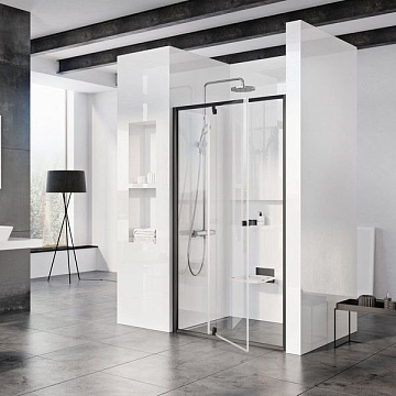Душевая дверь в нишу Ravak Pivot PDOP2-120 Transparent, профиль черный