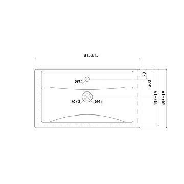 Мебельная раковина IDDIS Optima Home 407 80 глянцевая белая