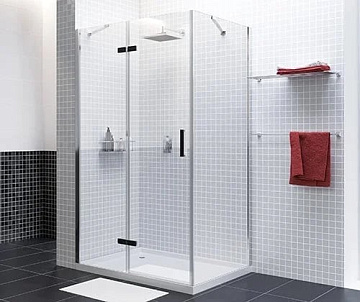 Душевой уголок Wasserkraft Aller 10H06LB black matt, 120x80 см