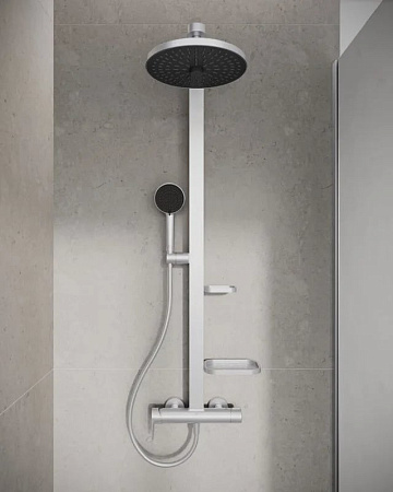 Душевая стойка Ideal Standard Alu+ BD584SI, silver