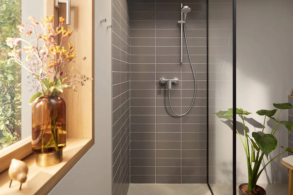 Смеситель для душа Hansgrohe Rebris E 72650000 хром Sancos — официальный сайт