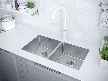 Смеситель для кухни Paulmark Siegen Si213111-WH, белый матовый с гибким изливом