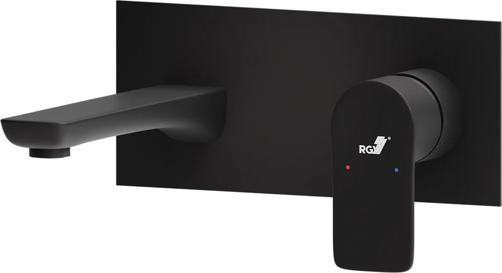 Смеситель для раковины RGW Shower Panels SP-46B С ВНУТРЕННЕЙ ЧАСТЬЮ, черный Sancos — официальный сайт