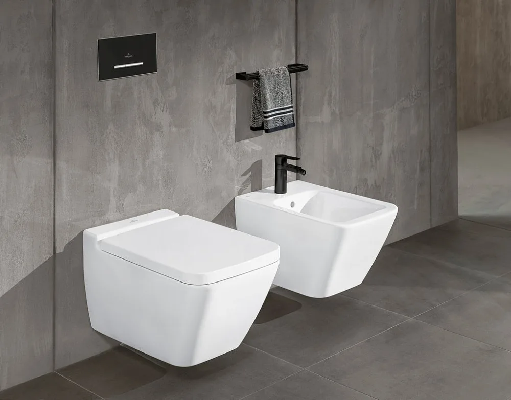 Биде подвесное Villeroy & Boch Finion 446500R1 alpin, ceramicplus Sancos — официальный сайт