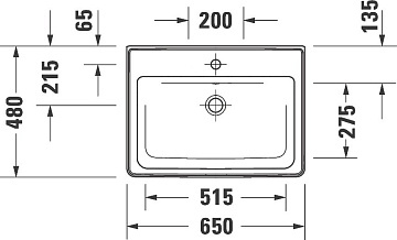 Мебельная раковина Duravit D-Neo 2367650000