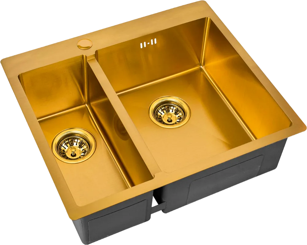 Мойка кухонная Zorg Inox PVD SZR-59-2-51-R BRONZE R, бронза Sancos — официальный сайт