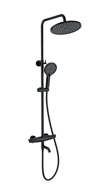 Душевая стойка Wonzon & Woghand CAPSULE WW-B3031-A2-MB, матовая черная