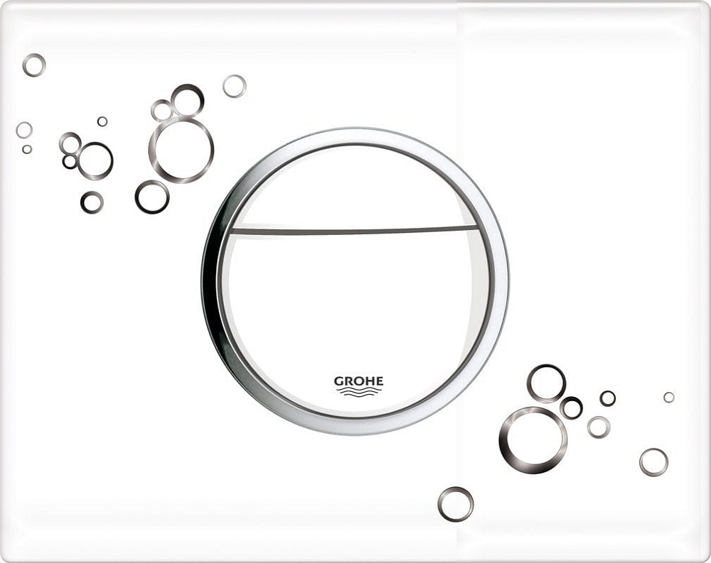 Кнопка смыва Grohe Nova Cosmopolitan 38847LI0, белая с черным
