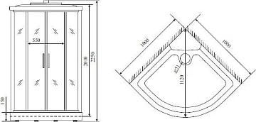 Душевая кабина Timo Comfort T-8801F