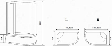 Душевая кабина Timo Comfort T-8820RC Clean Glass с высоким поддоном, с сиденьем