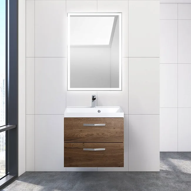 Тумба под раковину без столешницы BelBagno Aurora 60 rovere tabacco Sancos — Оригинал