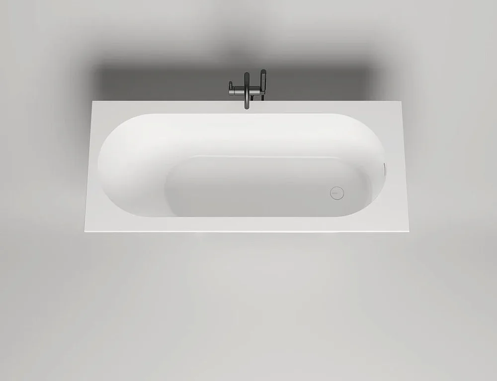 Ванна из искусственного камня Salini Ornella Kit 180x80 см, встраиваемая, белая, на ножках, со сливо Sancos — официальный сайт