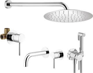 Комплект для ванной Plumberia Selection Ixo KITZXO01CR210 С ВНУТРЕННЕЙ ЧАСТЬЮ, хром