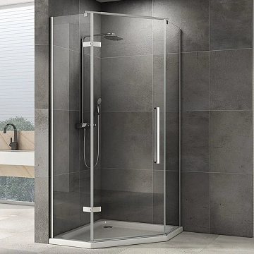 Душевой уголок Abber Ewiges Wasser AG05080 80x80, профиль хром, стекло прозрачное