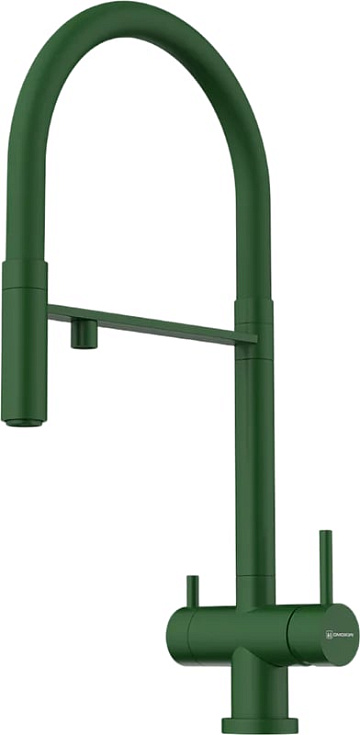 Смеситель для кухни Omoikiri Kanto RG royal green, с гибким изливом