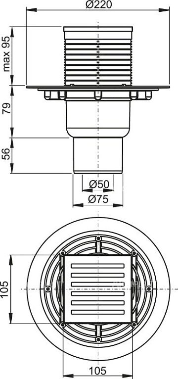 Душевой трап AlcaPlast APV APV203