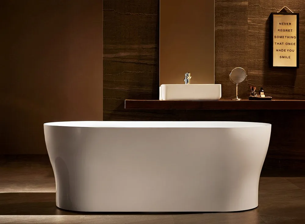 Акриловая ванна BelBagno BB405-1500-800 без опоры 150x80 см, отдельностоящая, белая, овальная, со сл Sancos — официальный сайт