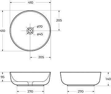 Накладная раковина BelBagno BB1315-H316 бежевая матовая