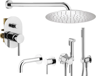 Комплект для ванной Plumberia Selection Ixo KITZXO15CR210 С ВНУТРЕННЕЙ ЧАСТЬЮ, хром