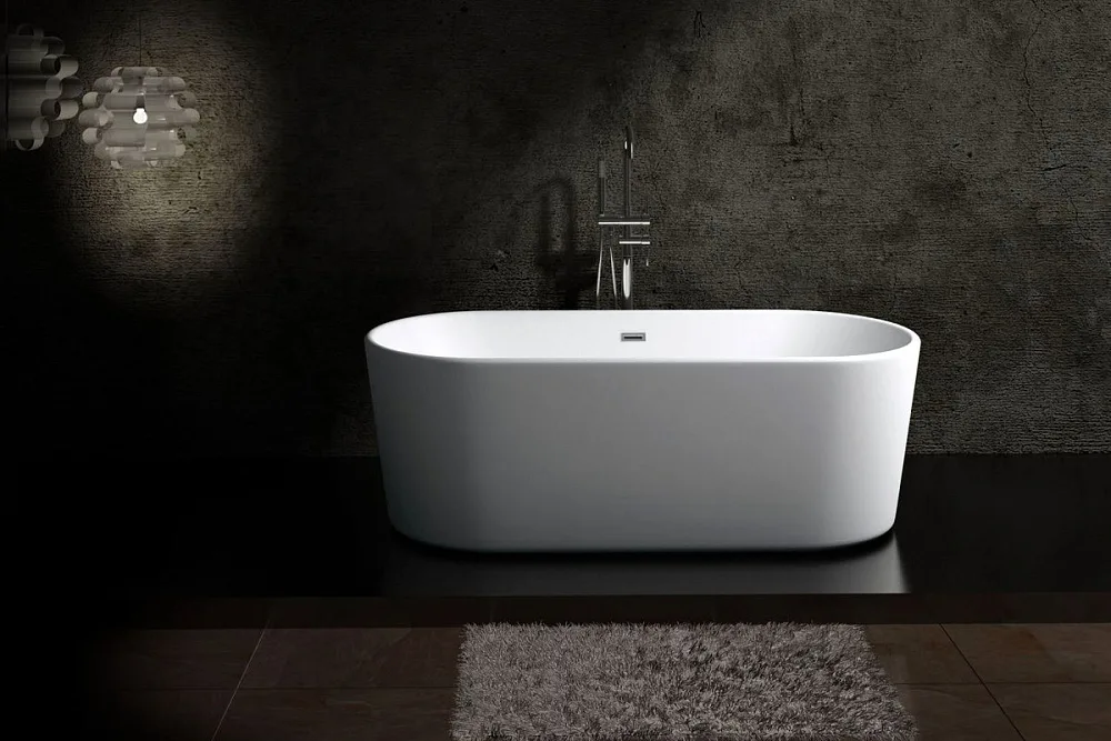 Акриловая ванна Art&Max AM-525-1700-745 170x75 см, отдельностоящая, белая, овальная, с каркасом Sancos — официальный сайт
