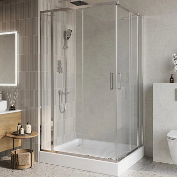 Душевой уголок BelBagno Luce AH-22-105/100-C-Cr профиль хром, стекло прозрачное