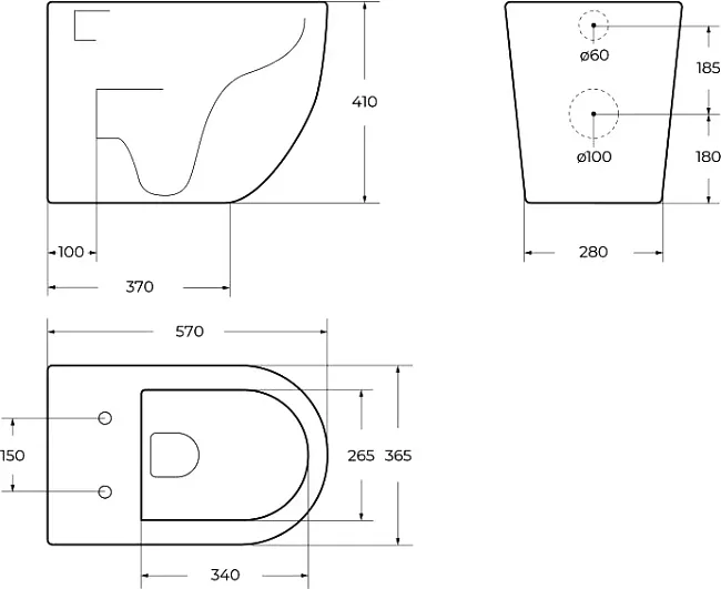 Чаша для унитаза приставного BelBagno Sfera-r BB2141CBR/SC Sancos — Оригинал