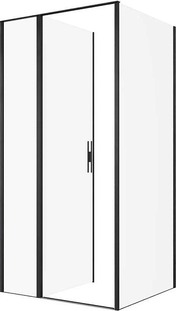 Душевой уголок Allen Brau Priority 100x90, профиль черный браш, стекло прозрачное