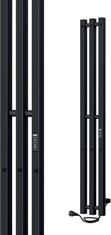 Полотенцесушитель электрический Indigo Style 3 PRO LSPRE120-13BRRt 120х13, черный муар