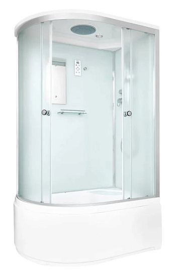 Душевая кабина DTO D120SR с электрикой (120х80х220), высокий поддон (50 см), профиль хром, стекло ма