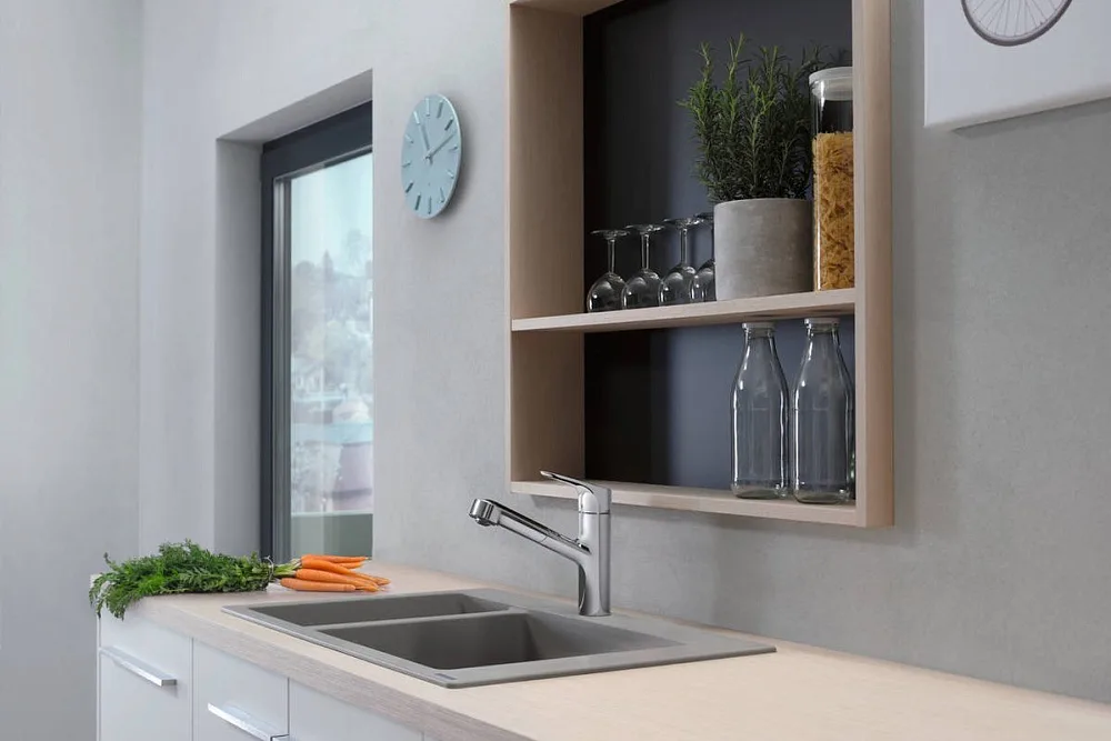 Смеситель для кухни Hansgrohe Focus M43 71842000 хром Sancos — официальный сайт
