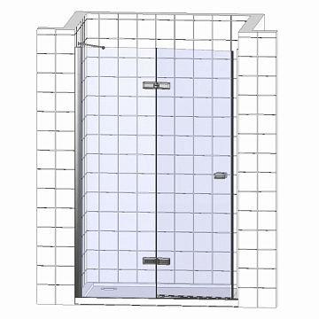 Душевая дверь в нишу Ravak Chrome CSD2-110 Transparent, профиль белый